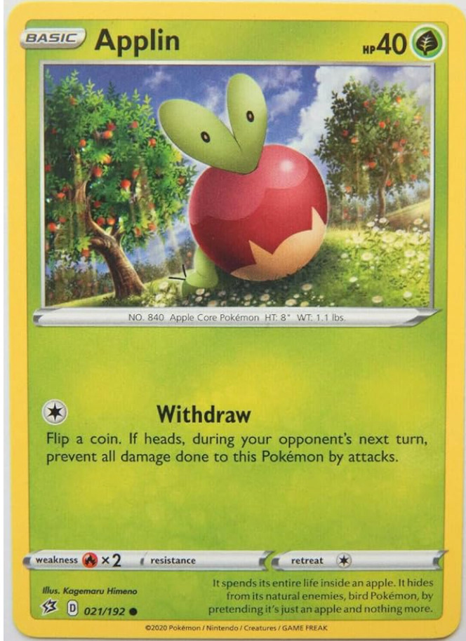 Pokemon - APPLIN 021/192 - Rebel Clash - Common - NM/M - New