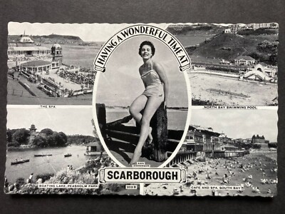 Ansichten von Scarborough Yorkshire Vintage Postkarte B36