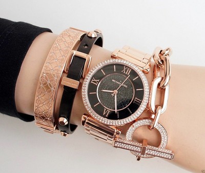 Michael Kors Mk3356 Catlin Rose Gold Tone Watch 38mm Watches Ebay