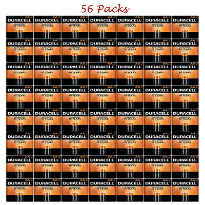 56 Pks x AA2 Duracell CopperTop AA Alkaline Battery Bulk Wholesale (1 Case)	