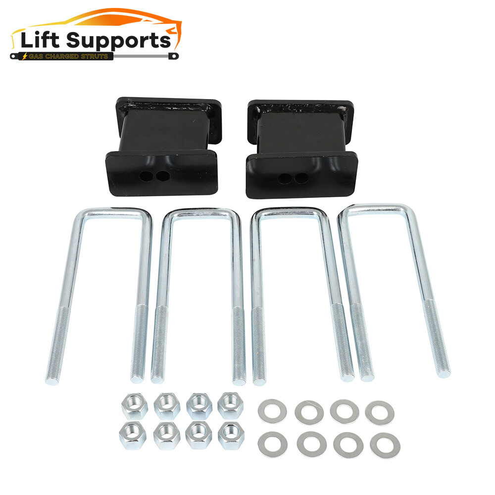 4" Rear Lift Blocks Kit With U-Bolts For 2007-2018 Chevy Silverado/GMC Sierra 1500 – 1-Year Warranty