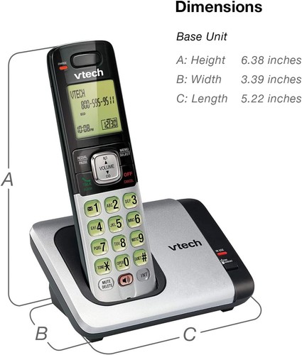 Expandable Cordless Phone Landline Caller ID Call Waiting 2-Handset Intercom - Picture 11 of 12