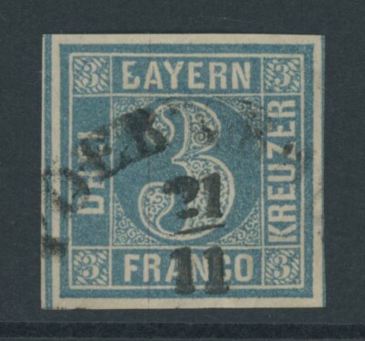 Bayern Mi. Nr. 2 I a aus dem 1. Verwendungsmontat! Fotoattest Stegmüller BPP