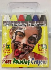 Wolf Novelties Face Painting Crayons 6 Bright Colors