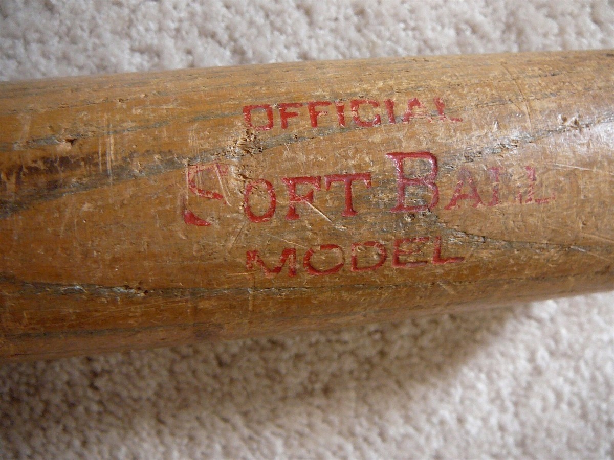 Batte Softball Vintage Worth 300SB - 34 Pouces, Bois Naturel, Fabriquée Aux USA