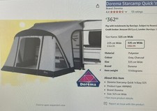 Dorema Starcamp Quick N Easy 325 Caravan Air Awning