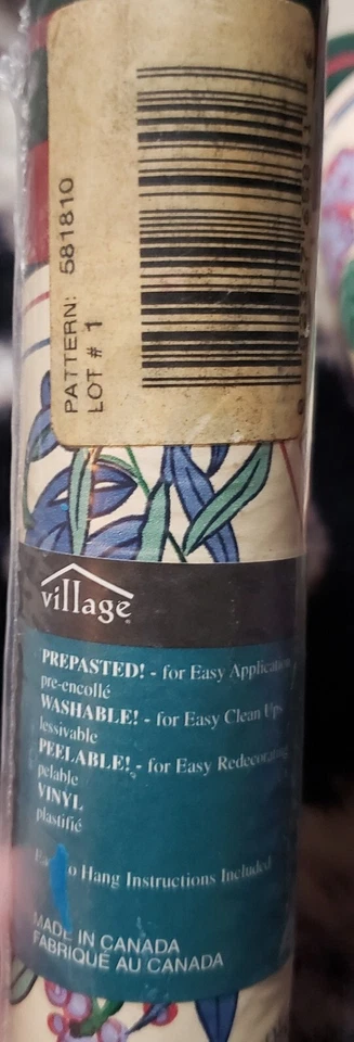 Papel pintado de pueblo de colección borde 4 rollos plantas silvestres flores cottagecore country Foto 4 de 4