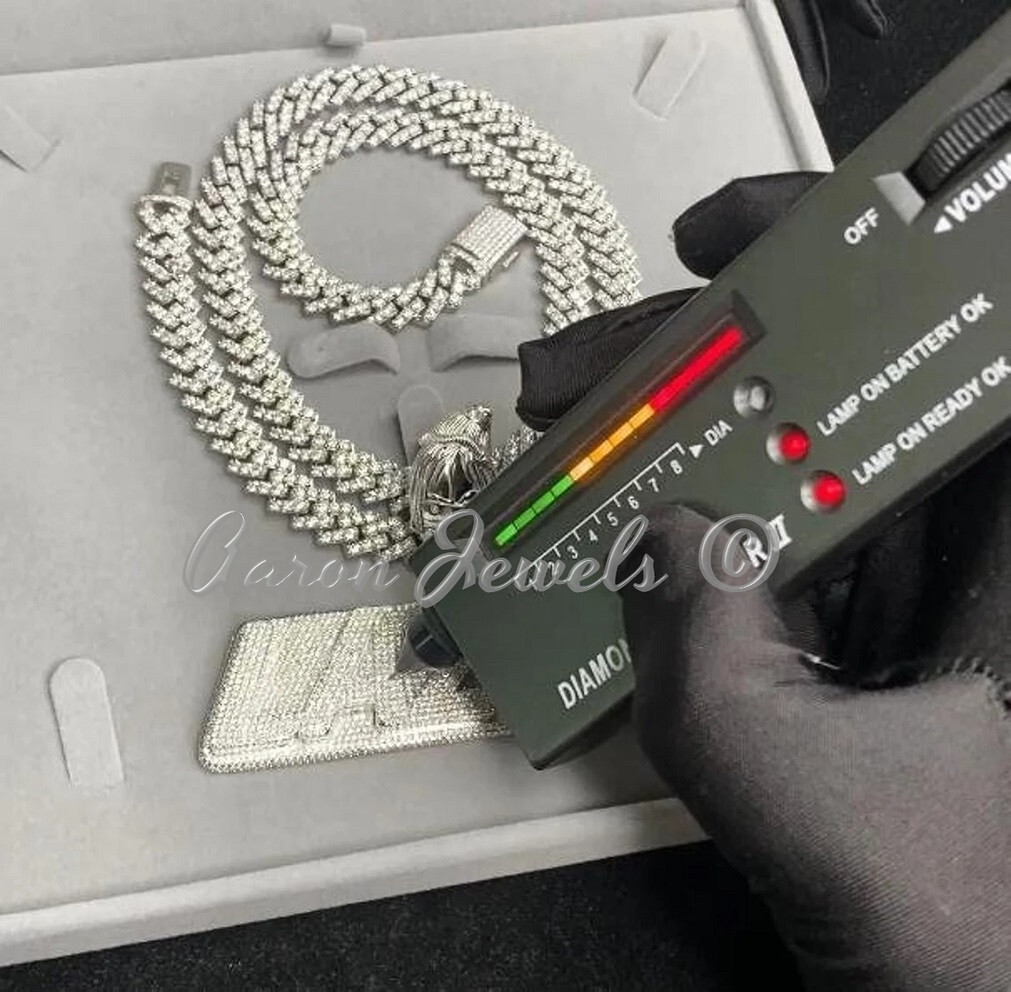 Men's ANY 1 LETTER layer Pendant 4Ct VVS Moissanite REAL 925 Silver