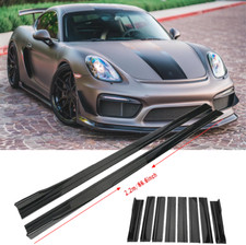 86,6"/2.2m Seitenschweller Sideskirts Glanz Schwarz Für  Porsche Cayman 981