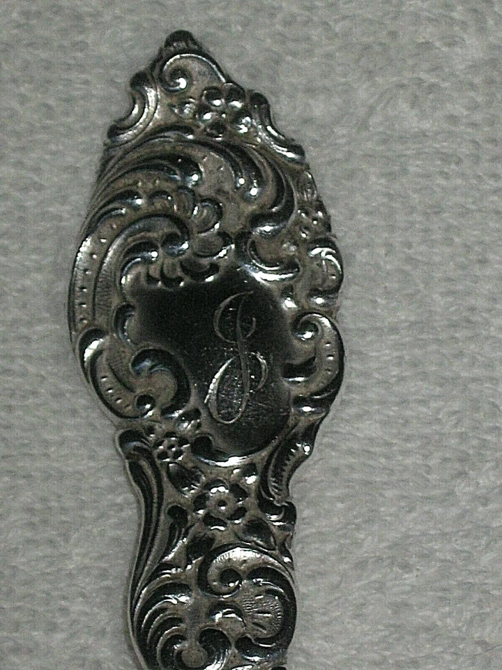 Colher de sopa/colher de servir antiga Unger Brothers esterlina grande - Passaic - 8" #2 - Imagem 3 de 4