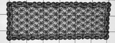 VINTAGE LARGE BLACK FLORAL SPANISH LACE SHAWL / STOLE 75  x29  