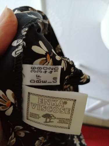 Kleid Sommerkleid Gr. 36 schwarz mit Blümchen - Bild 3 von 3