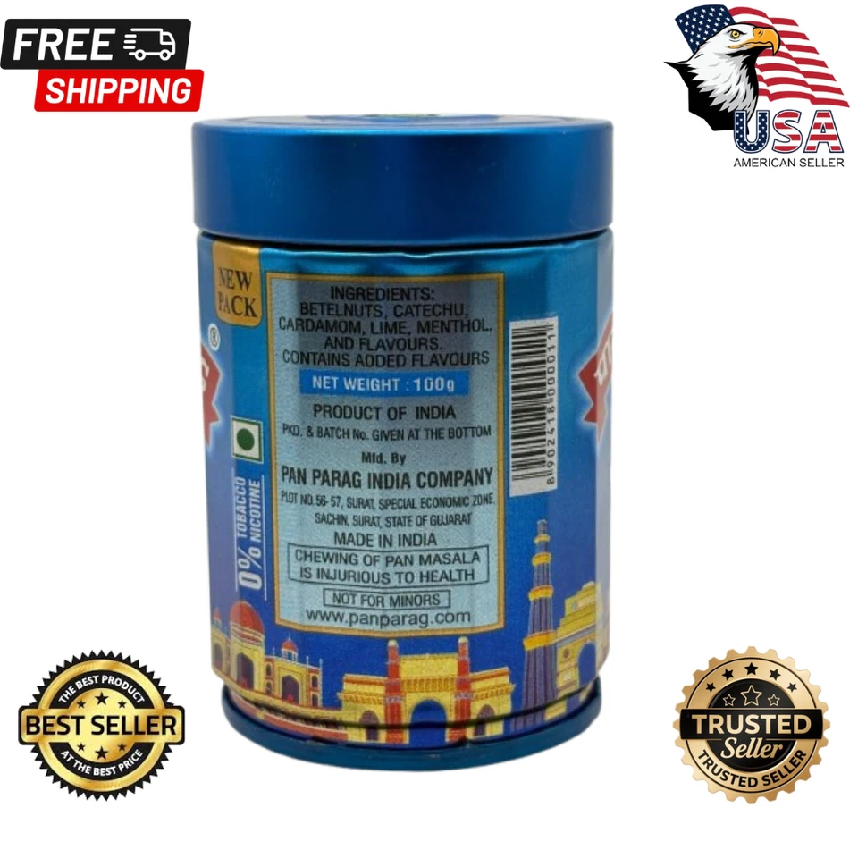 Ambientador bucal Pan Parag 100 g cada paquete de 10 frescos de exportación Foto 4 de 4