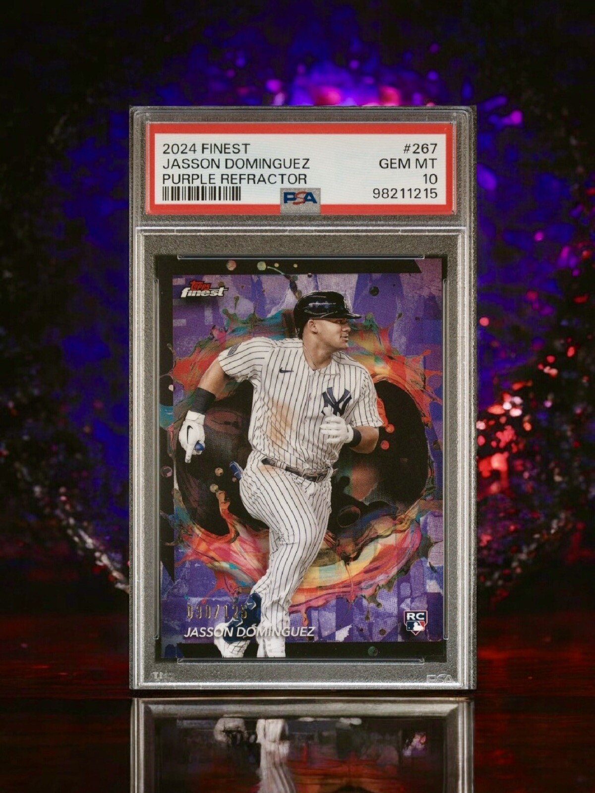 PSA 10 2024 Topps Finest JASSON DOMINGUEZ Purple Refractor /125 Rare RC #267 NYY