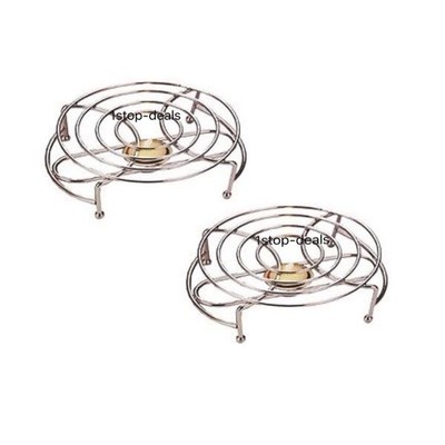 FOOD PLATE WARMER SINGLE CHAFING CHROME BURNER Restaurant Home 17.5 x 5.5cm.