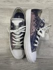 Womens CONVERSE CHUCK TAYLOR ALL STAR SHINE Silver Purple Glitter Low Top RARE — photo 5