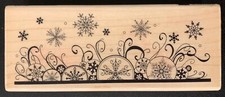 Hampton Art Beautiful Snowflake Horizon Rubber Stamp