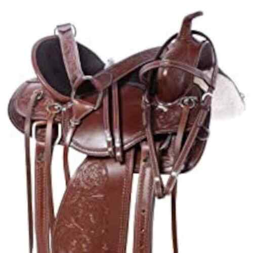 Premium Leather Western Horse Saddle Quality Handmade Comfort Size 10