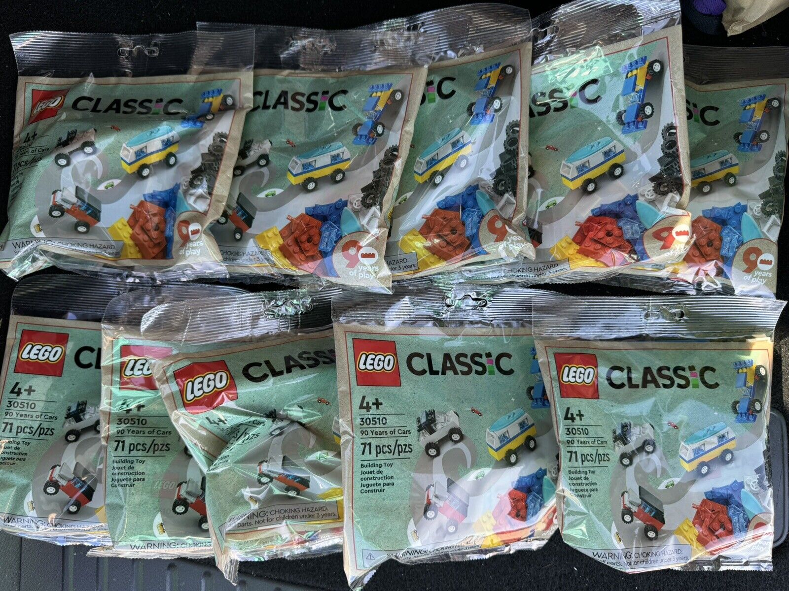 10x LEGO Classic 90 Years of Cars 30510  71 Pcs Sealed