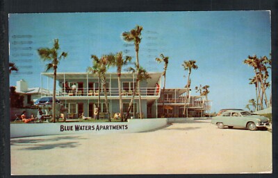 1952  DAYTONA BEACH, FL *  BLUE WATERS  APARTMENTS  * POSTED @ DAYTONA CHROME