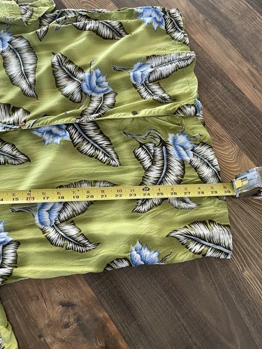 L&D Bahamas Hawaiian Shirt Men's XXL Green Short Sleeve Pocket All Over Print - Picture 8 of 9