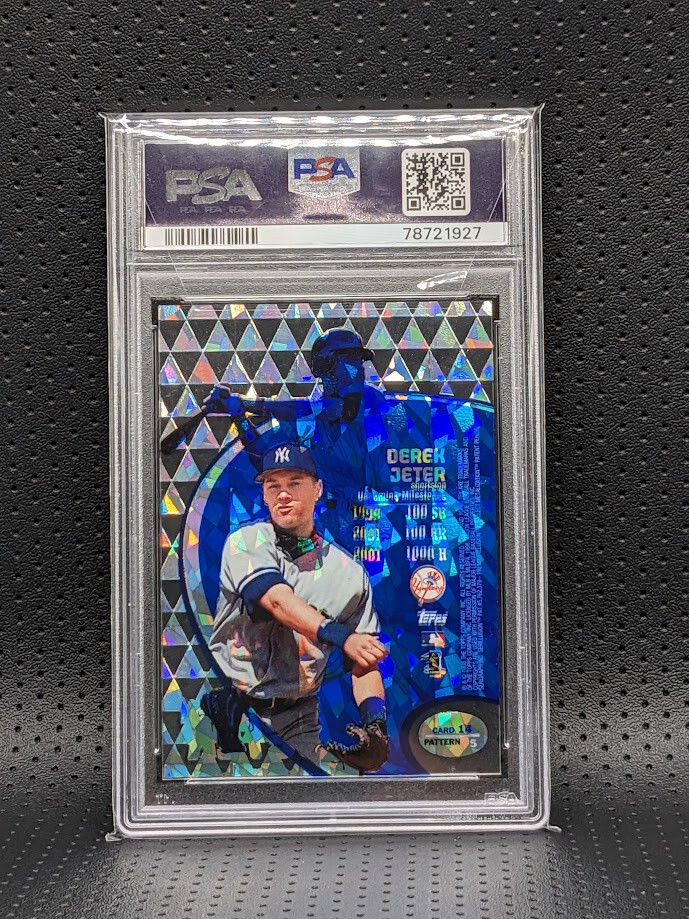1998 Topps Tek Derek Jeter DIFFRACTOR PSA 10 GEM MINT *POP 1* Pattern 5 view 2