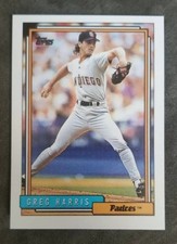 1992 Topps San Diego Padres Baseball Card #636 Greg Harris