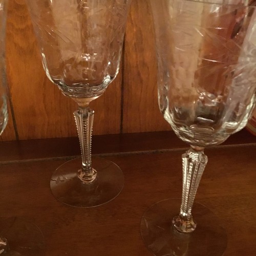 Vintage Fostoria Doncaster Wine Stem - THREE - 7 3/4” - 8 Ounces - MINT - RARE - Picture 3 of 7