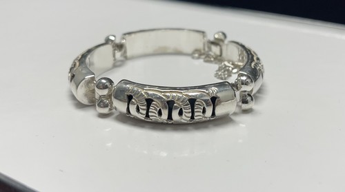 Vintage Mexican Taxco Sterling Silver BRACELET Large Link 50g