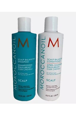 Moroccanoil Scalp Balancing Shampoo & Conditioner 8.5 oz improve scalp hydration