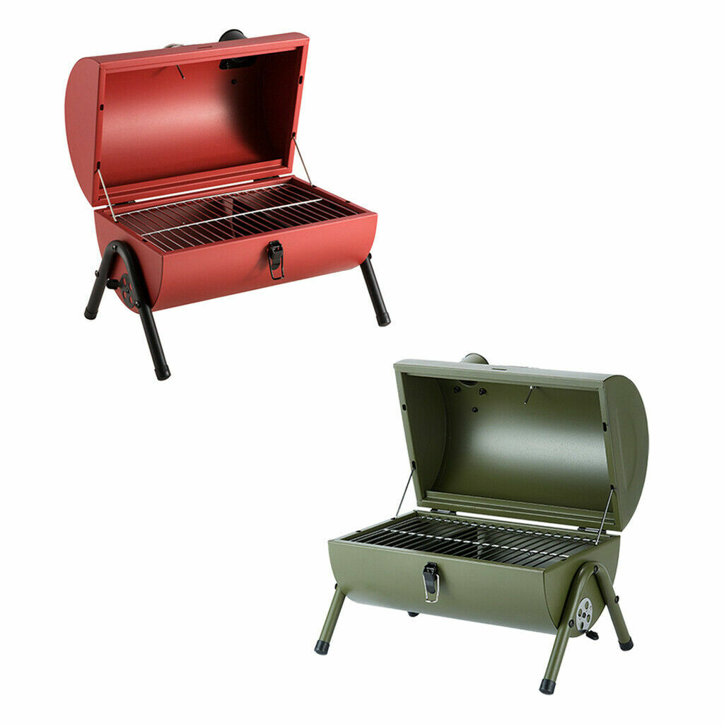 Barbecue portable pliable à charbon avec flux d'air optimisé pour patio et camping