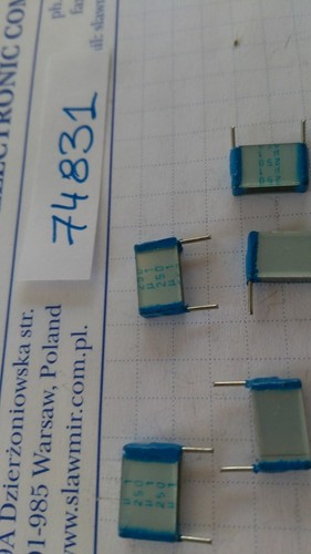 Siemens 100nF 250V 10 % RM10 MKT Filmkondensator B32511 silberblaue Kappe Menge-5 Stück - Bild 6 von 8