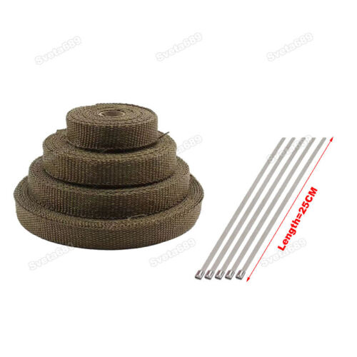 Fiberglass Muffler Exhaust Pipe Insulation Heat Thermal Wrap Roll Motorcycle - Picture 16 of 16