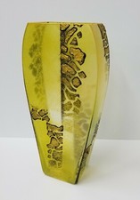 Victoria Bella Abstraction Green with Imitation of Gold Leaf-315 Vase