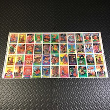 GARBAGE PAIL KIDS 10th SERIES 10 UNCUT SHEET TOPPS 1987 44 STICKER CARDS RARE!