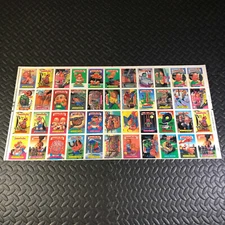 GARBAGE PAIL KIDS 10th SERIES 10 UNCUT SHEET TOPPS 1987 44 STICKER CARDS RARE!