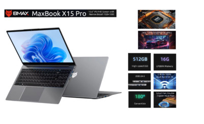 BMAX MaxBook X15 Pro  15.6'' FHD, Intel N95 12Gen, 16GB RAM, 512GB SSD, Win 11