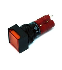 1pc DECA Push button Switch D16LAS2-2ab DPST Alternate AC/DC 12V / 24V Bulb Lamp