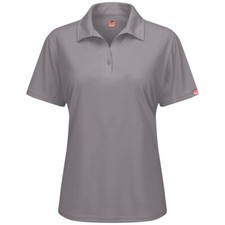 Red Kap SK91 Women's Performance Knit Flex Series Pro Polo - Grey Size XL