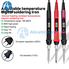 80W Internal Thermal Digital Adjustable Temperature Electric Soldering Iron Set