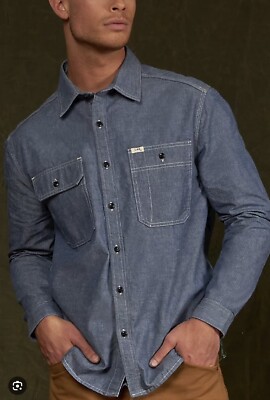 MEN'S LEE 101 WORKWEAR SHIRT New Sz M Selvedge Denim New 250$
