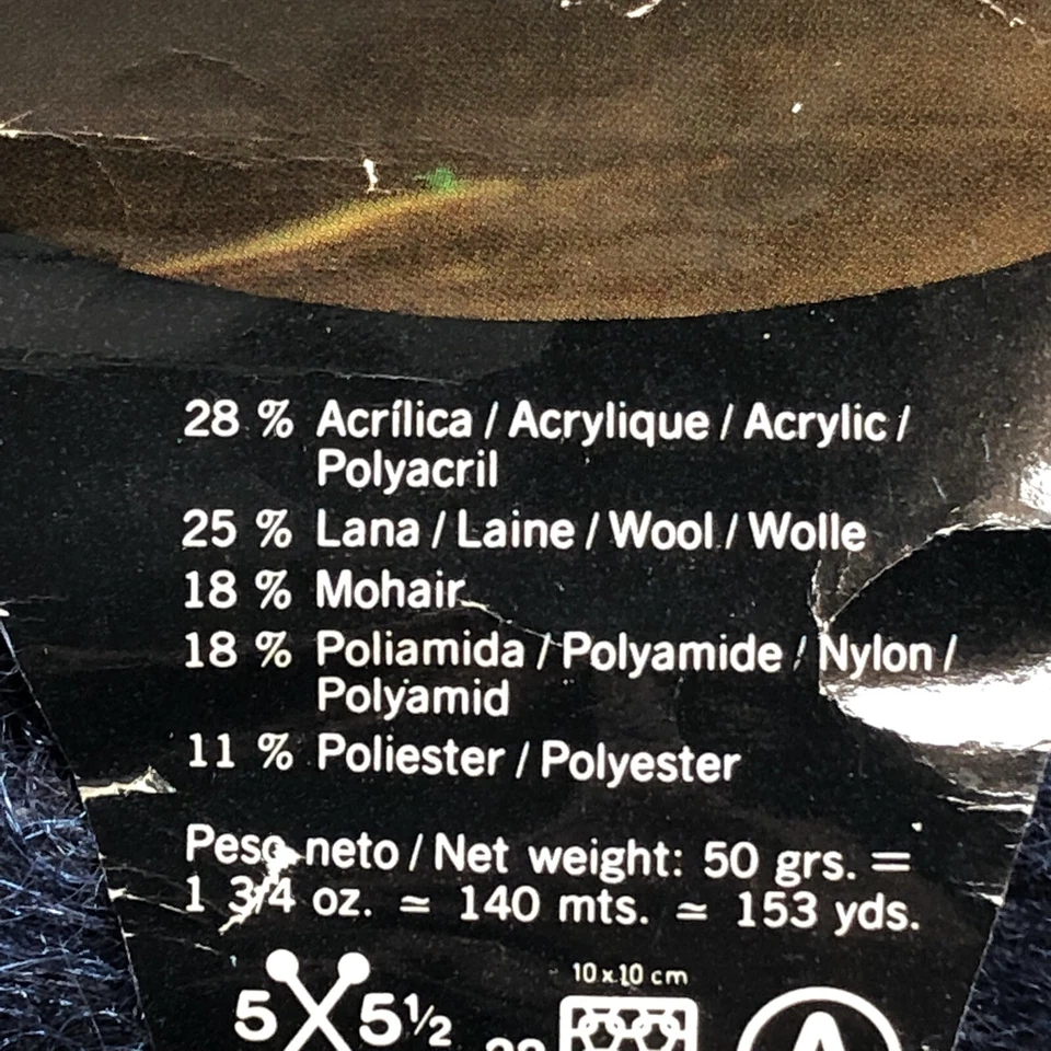 Katia Colección Boutique Nocturno Mezcla Lana Hilo Acentos Metálicos Lote de 10 Foto 3 de 4