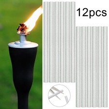12pcs Fiberglass Replacement DIY Torch Wick Oil Lamp Candle Outdoor Wine Bottle