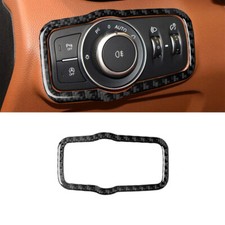 Carbon Fiber Headlight Control Cover Trim For Alfa Romeo Giulia 2017-2019