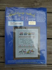 Vtg Needles 'n Hoops Cross Stitch Sampler Kit 272 Sweet Little Baby 8x10" NEW
