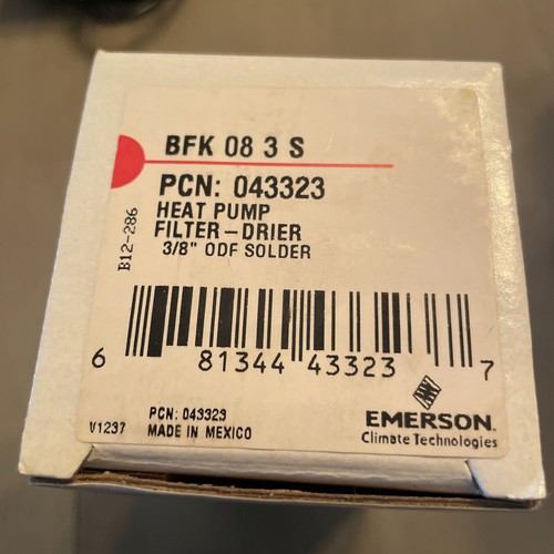 Emerson Filter-Drier BFK 083S Heat Pump Bi-Flow