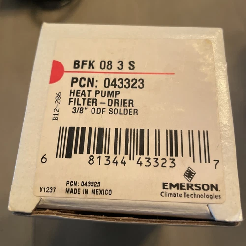 Emerson Filter-Drier BFK 083S Heat Pump Bi-Flow