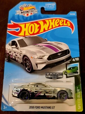 Hot Wheels 2019 2018 Ford Mustang GT ZAMAC HW Speed Blur #4/10