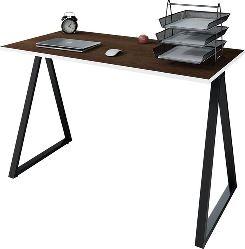 Escritorio LEVIRA Wye 110x60 cm - Madera Metal, Negro/Wenge, Moderno - Imagen 4 de 6