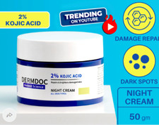 DermDoc 2 kojic acid Night Cream 50gm / Free And Fast Shipping